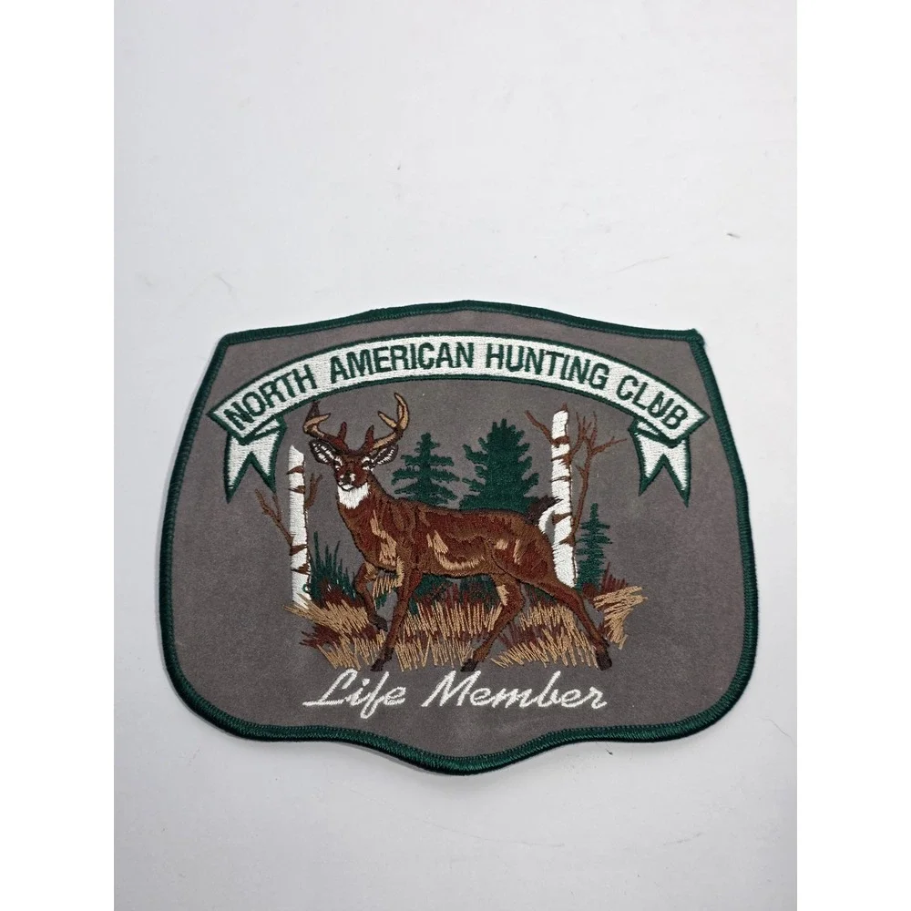 North American Hunting Club Patch Life Member OS Grey Vintage 80s Gorpcore